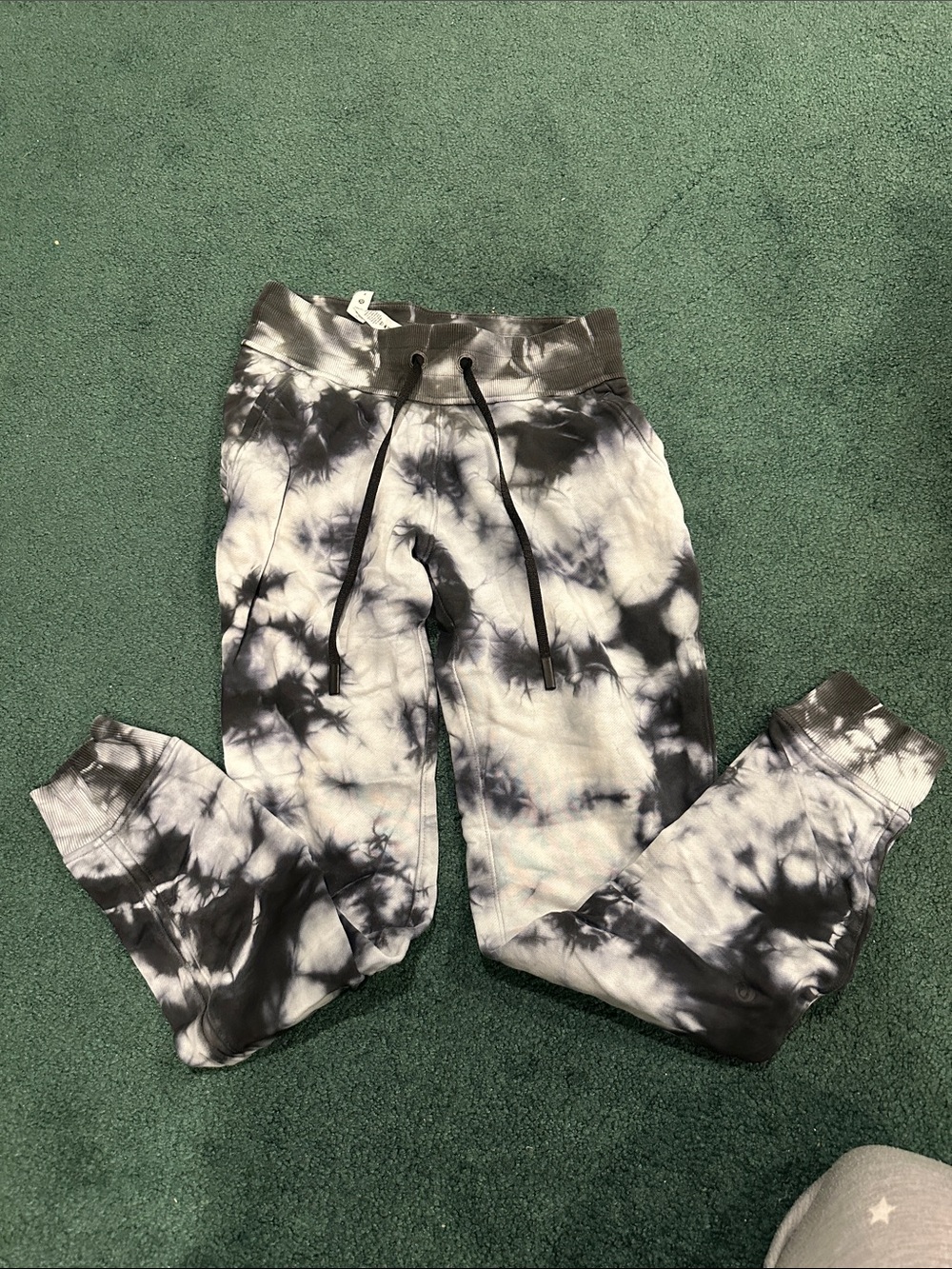 lululemon athletica Black & White Tie-Dye Joggers